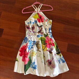 Ted Baker Halter Neck Floral Dress (UK 2 / US 4)